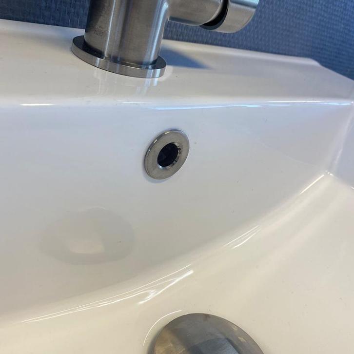 Sani Royal Wastafel Overloop Ring RVS, Doe-het-zelf en Verbouw, Sanitair