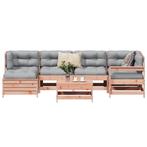 vidaXL 7-delige Loungeset massief douglas vurenhout, Verzenden, Nieuw, Loungeset