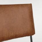 Mica Decorations Caro Eetkamerstoel - Stof Rawhide - Cognac, Huis en Inrichting, Woonaccessoires | Overige, Verzenden, Nieuw