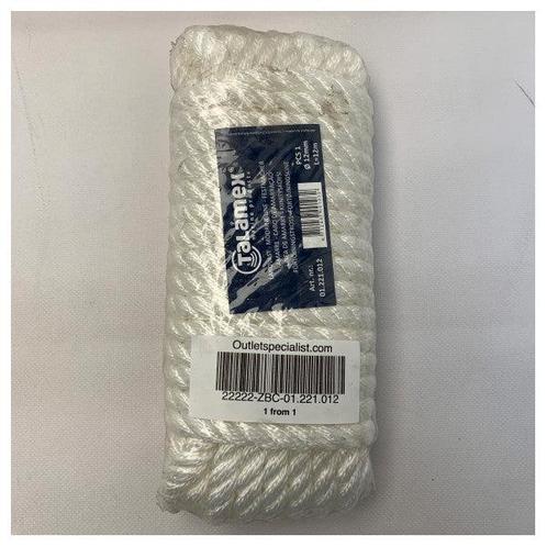 Bieden: Talamex 12mm - 12M white mooring line | landvast -, Watersport en Boten, Overige Watersport en Boten, Nieuw, Ophalen of Verzenden