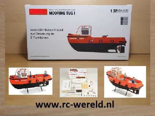 rc boot bouwpakket Mooring Tug 1:32 uit voorraad leverbaar., Hobby en Vrije tijd, Modelbouw | Boten en Schepen, 1:32 tot 1:50
