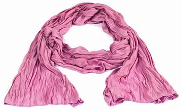 Sjaal - 180x70 Centimeter - Roze - 100% Polyester