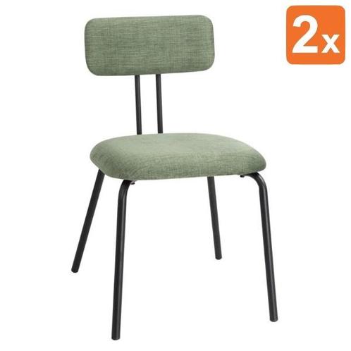 Stoelen | FAIRFIELD | Stof/Metaal | Groen | Zwart Frame |, Zakelijke goederen, Horeca | Keukenapparatuur, Nieuw in verpakking