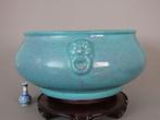 Qianlong Mark - Penseelwasser - Large Robins Egg Lions Head