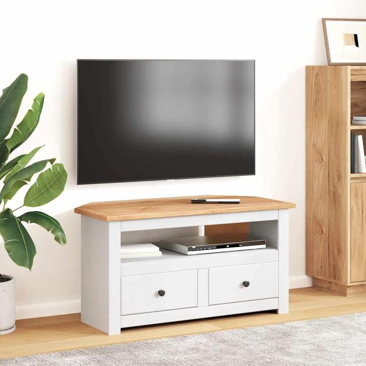 vidaXL Tv-hoekkast Panama Range 93x49x49 cm massief, Huis en Inrichting, Kasten | Televisiemeubels, 25 tot 50 cm, Nieuw, Grenenhout