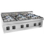 GGM Gastro | Gasfornuis - 36 kW - 6 branders | GHK1200-E |, Verzenden, Nieuw, Inbouw