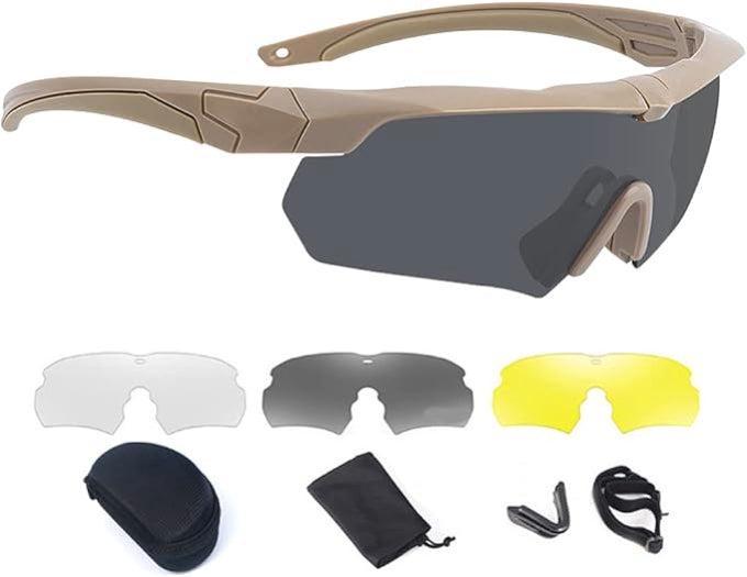 Gepolariseerde sportbril met 3 glazen, UV-bescherming en, Sieraden, Tassen en Uiterlijk, Zonnebrillen en Brillen | Heren, Nieuw