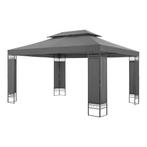 [en.casa] Paviljoen Lanciano partytent 4x3x2,65 m donkergrij, Verzenden, Nieuw