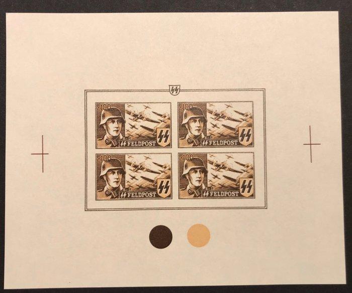 België 1944 - Erinnofilie - Feldpost Wapen SS : PROEFDRUK in, Postzegels en Munten, Postzegels | Europa | België