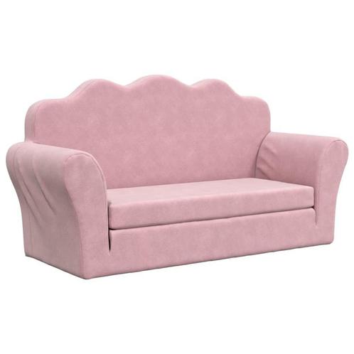 Kinderslaapbank Roze Pluche | Retourdeal | 47% Korting, Kinderen en Baby's, Kinderkamer | Overige Meubels, Nieuw, Overige typen
