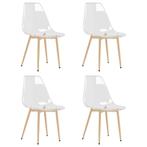 4 VidaXL Transparante Eetkamerstoelen | Retourdeal | Duur..., Overige kleuren, Design, Modern, Ophalen of Verzenden, Zo goed als nieuw