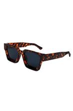 Zonnebril Vierkant Dik Montuur Tortoise Montuur Zwarte Glaze, Ophalen of Verzenden, Nieuw, Feestartikel, Carnaval