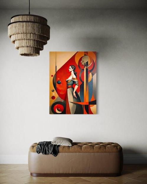 RINGER - Constructivist Liberty Toile, Antiek en Kunst, Kunst | Schilderijen | Modern