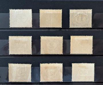 Nederland 1899/1922 - Cijfer - NVPH 50 t/m 55 + 107 t/m 109 beschikbaar voor biedingen