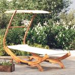 vidaXL Loungebed met luifel 100x190x134 cm massief gebogen, Verzenden, Nieuw