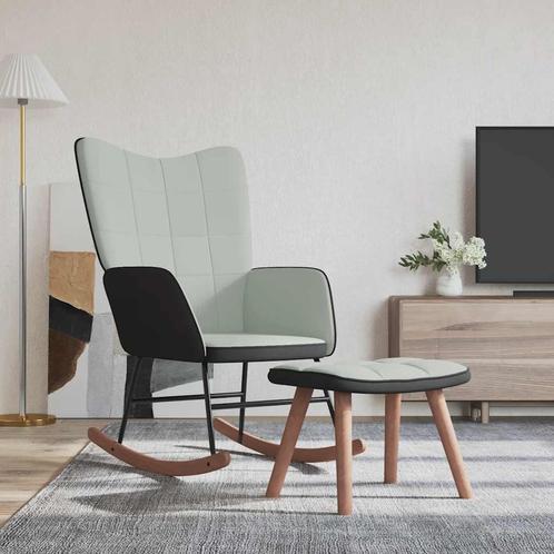 vidaXL Schommelstoel met voetenbank fluweel en PVC, Kinderen en Baby's, Speelgoed | Buiten | Speeltoestellen, Nieuw, Verzenden