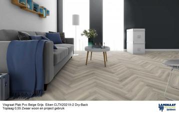 Visgraat Plak Pvc 7 X Kleur Dry-Back ACTIE prijs €16,95m2 beschikbaar voor biedingen