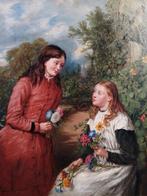 Italiaanse school (XIX) - Mamma e bambina, Antiek en Kunst, Kunst | Schilderijen | Klassiek