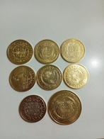 Spanje. Lote 8 medallas Bañadas en oro 24 kilates. FNMT