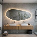 Badkamerspiegel met verlichting anti-condens, 100 tot 150 cm, Verzenden, Overige typen, Nieuw