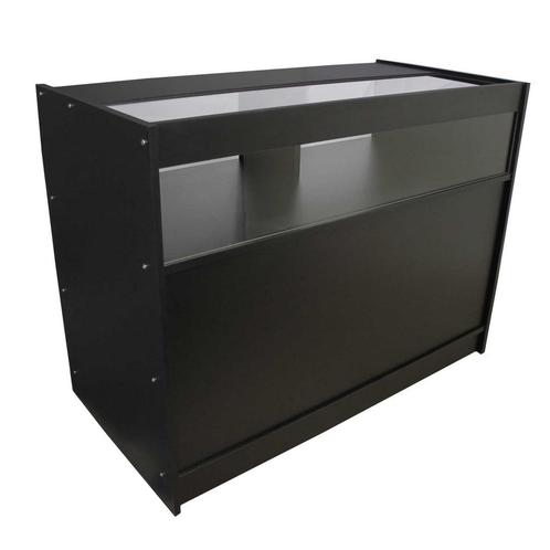 B1200 1/4 Glas Toonbank - Kassa - Balie - Toog - Bar - Zwart, Zakelijke goederen, Kantoor en Winkelinrichting | Magazijn, Stelling en Opslag