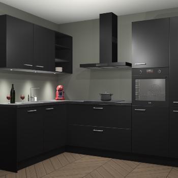 Zwarte keuken Cognac 100747, Huis en Inrichting, Keuken | Complete keukens, Verzenden