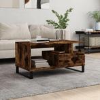 vidaXL Salontafel 90x49x45 cm bewerkt hout gerookt, Huis en Inrichting, Tafels | Salontafels, Minder dan 50 cm, 50 tot 100 cm