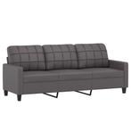 Bank Grijs Kunstleer 180cm - Comfortabel! Retourdeal -35%, Huis en Inrichting, Banken | Bankstellen, Minder dan 75 cm, 150 tot 200 cm