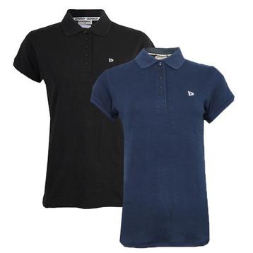 Donnay Donnay Dames - 2-Pack - Polo Shirt Lisa - Zwart & beschikbaar voor biedingen