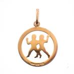 18 Krt. Gouden hanger van het sterrenbeeld tweelingen, Ophalen of Verzenden, Gebruikt, Goud, Overige merken