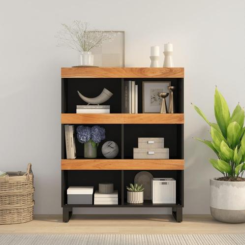 vidaXL Bijzetkast 85x33x107 cm massief acaciahout, Huis en Inrichting, Slaapkamer | Nachtkastjes, Nieuw, Minder dan 45 cm, Hout