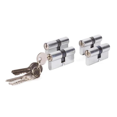 Stahlex Euro profielcilinder - gelijksluitend - 60 mm - 4..., Doe-het-zelf en Verbouw, IJzerwaren en Bevestigingsmiddelen, Nieuw