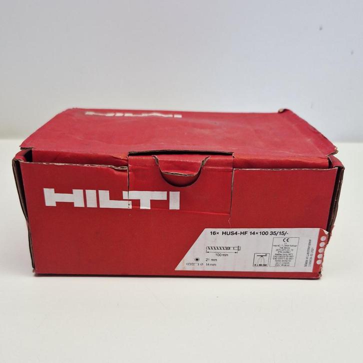 Hilti Schroefanker HUS4-HF 14x100 35/15/ 24 Stuks | Nieuw, Doe-het-zelf en Verbouw, Gereedschap | Machine-onderdelen en Toebehoren