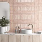 Wandtegel Equipe Ceramica Coco Orchard Pink Roze Glans 5x15, Nieuw, Minder dan 20 cm, 10 m² of meer, Wandtegels