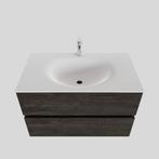 Badkamermeubel Solid Surface BWS Stockholm 80x46 cm Wood, Ophalen of Verzenden, Nieuw, Bad