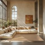 Gevlochten vloerkleed Vibe van jute, boho-stijl - 200 x 290, Verzenden, Nieuw