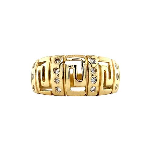 Vintage ring met zirkonia 12 krt, Sieraden, Tassen en Uiterlijk, Ringen, Nieuw, Ophalen of Verzenden