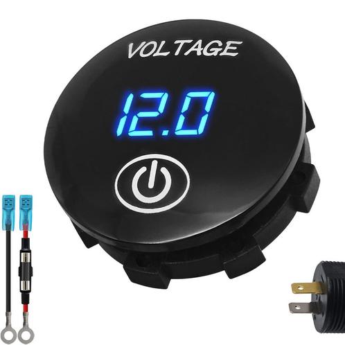 ProRide Voltmeter Inbouw 12-24V DC met Aan/Uit schakelaar -, Doe-het-zelf en Verbouw, Elektra en Kabels, Nieuw, Verzenden