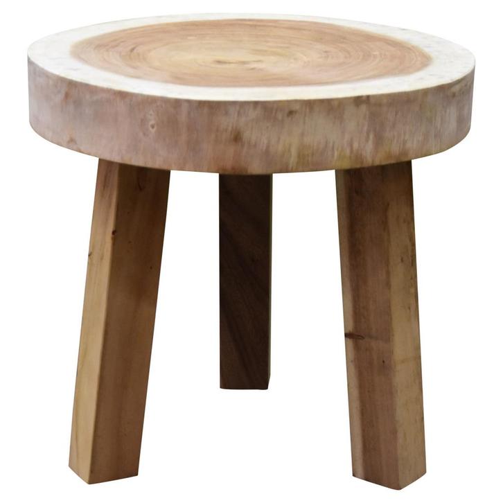 Boomstam krukje 47xH40 cm rond 3 poot - vierkante poten -, Tuin en Terras, Tuintafels, Nieuw, Ophalen of Verzenden
