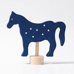 Grimms - Houten Steker Blauw Paard, Nieuw