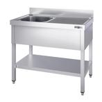 GGM Gastro | Spoeltafel PREMIUM - 1400x700mm - met onderstel, Verzenden