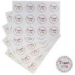 Fako Bijoux - 120 Thank You Stickers Op Vel - 35mm - Thank, Verzenden, Nieuw
