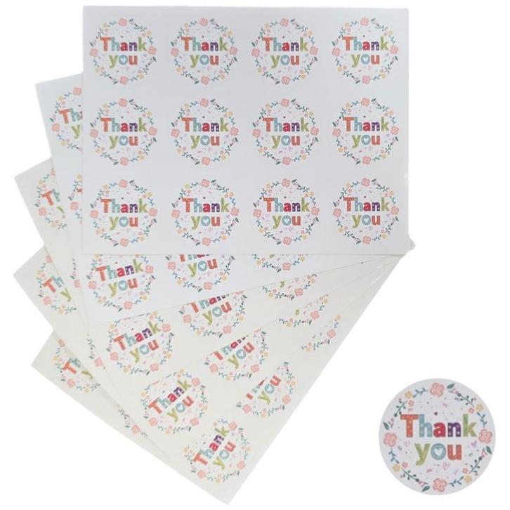Fako Bijoux - 120 Thank You Stickers Op Vel - 35mm - Thank, Diversen, Cadeauverpakkingen, Verzenden