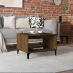 vidaXL Salontafel 60x50x40 cm bewerkt hout bruin eikenkleur, Huis en Inrichting, Tafels | Salontafels, 50 tot 100 cm, Verzenden
