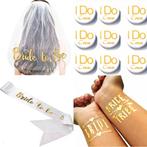 Bride to Be set met diadeem en sjerp deLuxe goud glitter, Overige kleuren, Verzenden, Nieuw, Merkloos