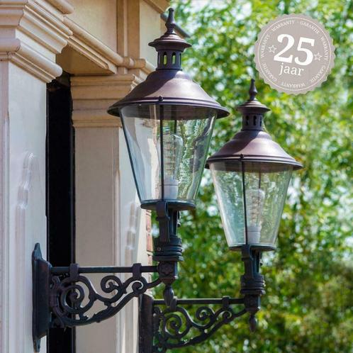 Scheveningen L bronzen Buitenverlichting 25 jaar garantie, Tuin en Terras, Buitenverlichting, Led, Minder dan 50 watt, Nieuw, Overige materialen