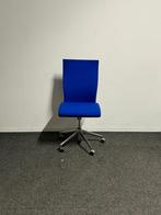 Ahrend - 350 - Vergaderstoel - Blauw gestoffeerd, Vergader- of Presentatieruimte, Ophalen of Verzenden, Gebruikt, Stoel