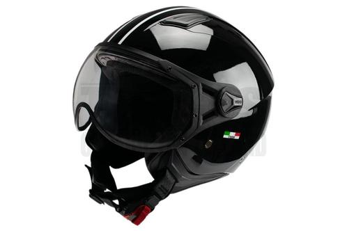 Helm Vito Jethelm Moda notte glans zwart, Fietsen en Brommers, Brommeronderdelen | Algemeen, Nieuw, Ophalen of Verzenden