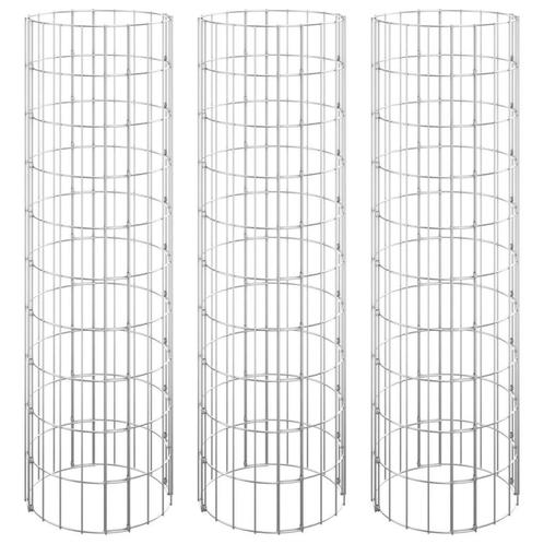 Ronde Stalen Plantenbakken Gabion | Retourdeal | Stevig &..., Tuin en Terras, Bloembakken en Plantenbakken, 60 cm of meer, Minder dan 60 cm