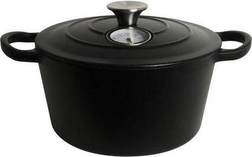 Herman den Blijker Braadpan gietijzer thermometer ø24 cm..., Huis en Inrichting, Keuken | Potten en Pannen, Verzenden